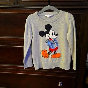 Boys Baby GAP size 4 Mickey Mouse Sweater Gray NWOT